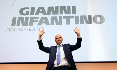 Gianni Infantino hoy tras ganar la presidencia. Por periódico The Guardian