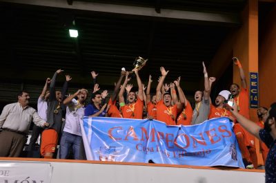 Puerto Rico FC celebrando su campeonato de la Copa Luis Villarejo. Suministrada