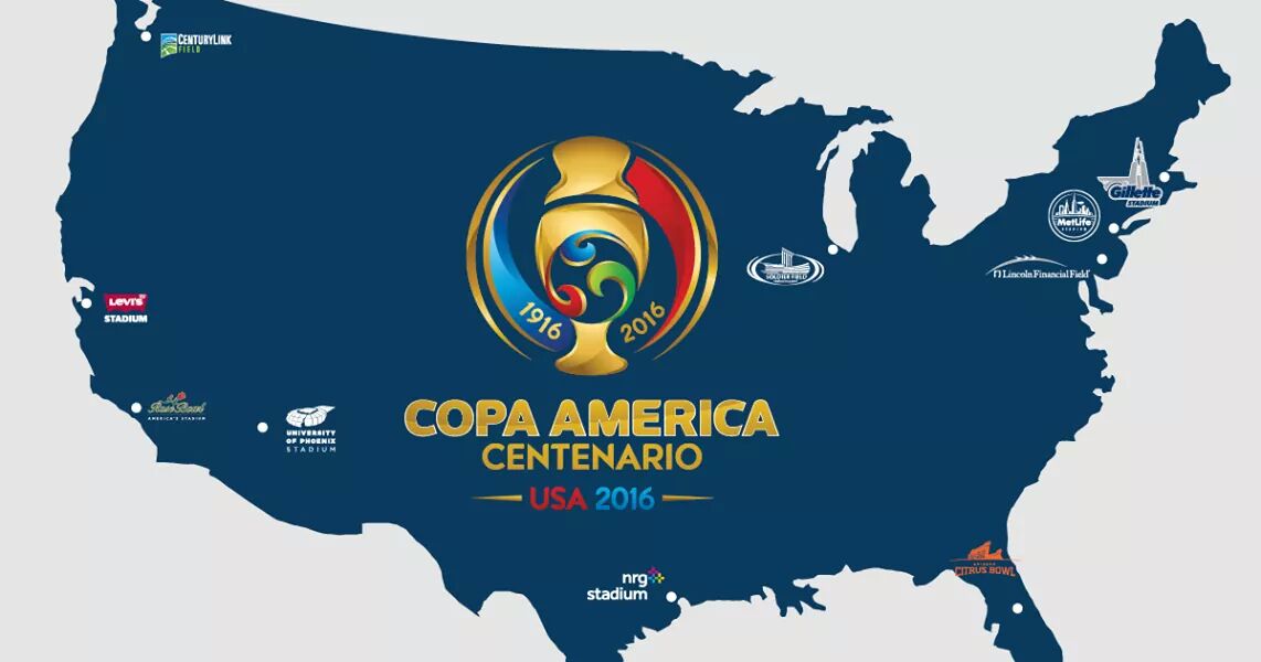 Revelan 10 ciudades que albergarán Copa América Centenario