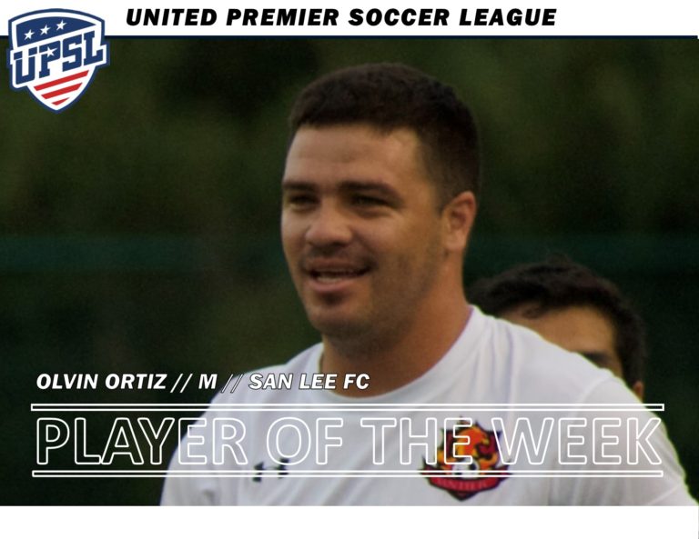 Olvin Ortiz es resaltado como jugador de la semana en la UPSL
