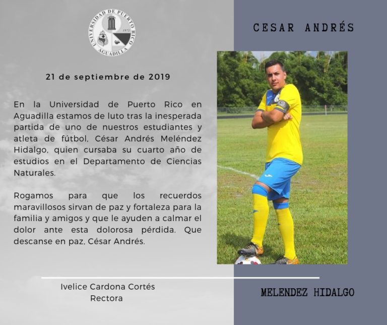 Triste la jornada del fútbol LAI por la perdida de un estudiante-atleta