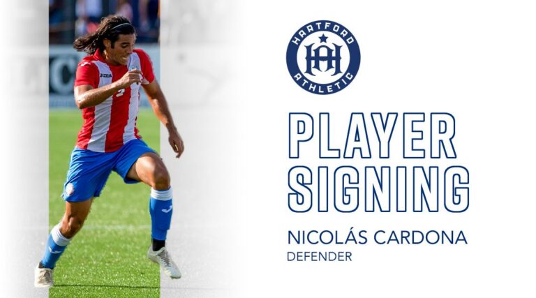 Nicolas Cardona firma por el Hartford Athletic de la USL Championship