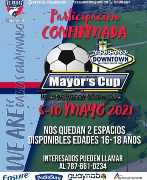 FC Dallas Guaynabo participará de Las Vegas Mayor’s Cup International Showcase