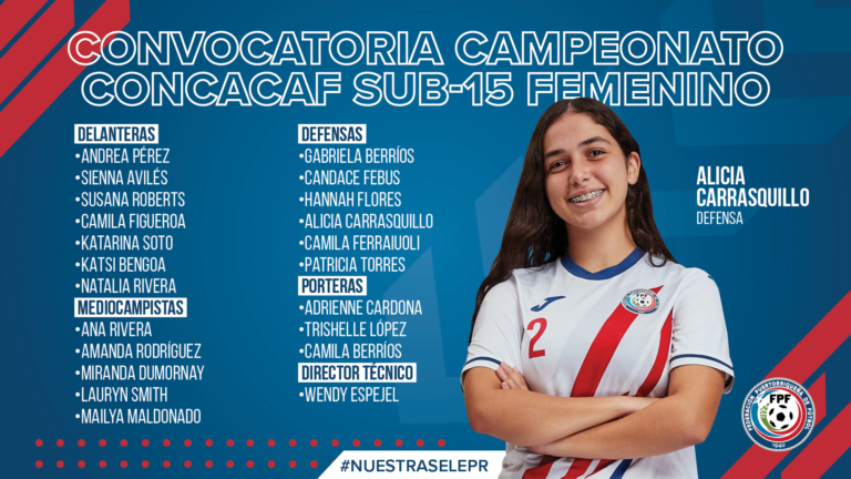 LISTA LA PRESELECCIÓN FEMENINA PARA EL CAMPEONATO CONCACAF SUB-15
