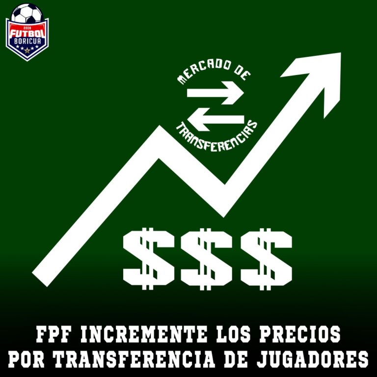 Federación Puertorriqueña de Fútbol incrementa precios a sus transacciones internas y avales