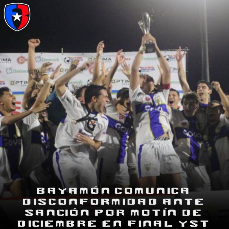 Bayamón FC responde a la determinación de la Comisión Disciplinaria de la YST