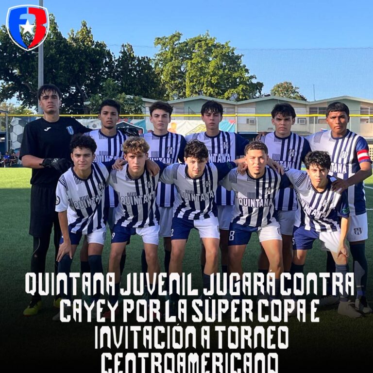 Quintana juvenil jugará contra Cayey por la Súper Copa e invitación a torneo centroamericano