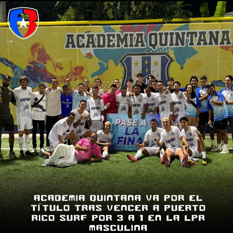 Academia Quintana va por el título tras vencer a Puerto Rico Surf por 3 a 1 en la LPR Masculina