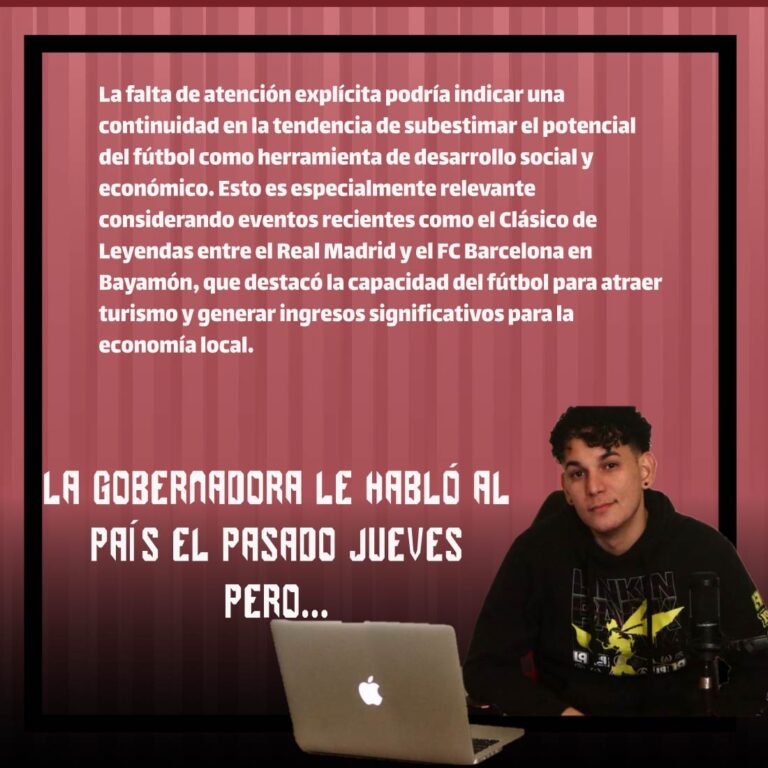 La gobernadora le habló al país el pasado jueves pero…