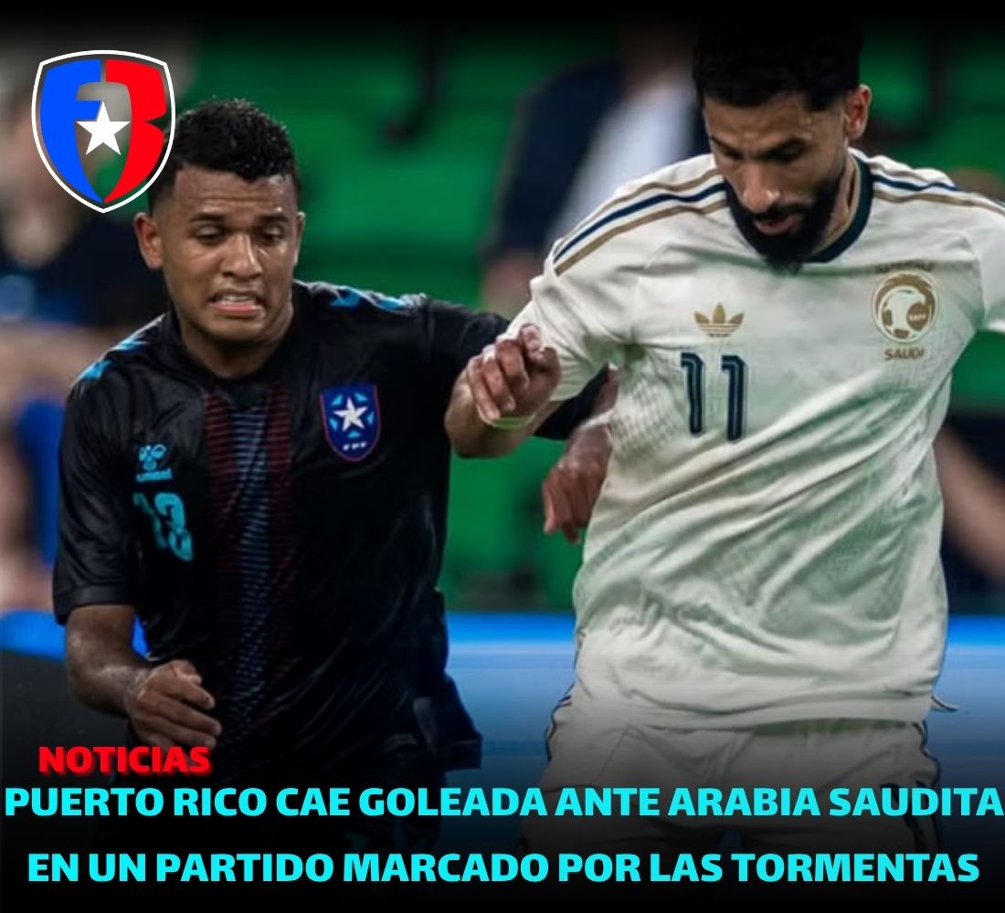 Puerto Rico cae goleada ante Arabia Saudita en un partido marcado por las tormentas